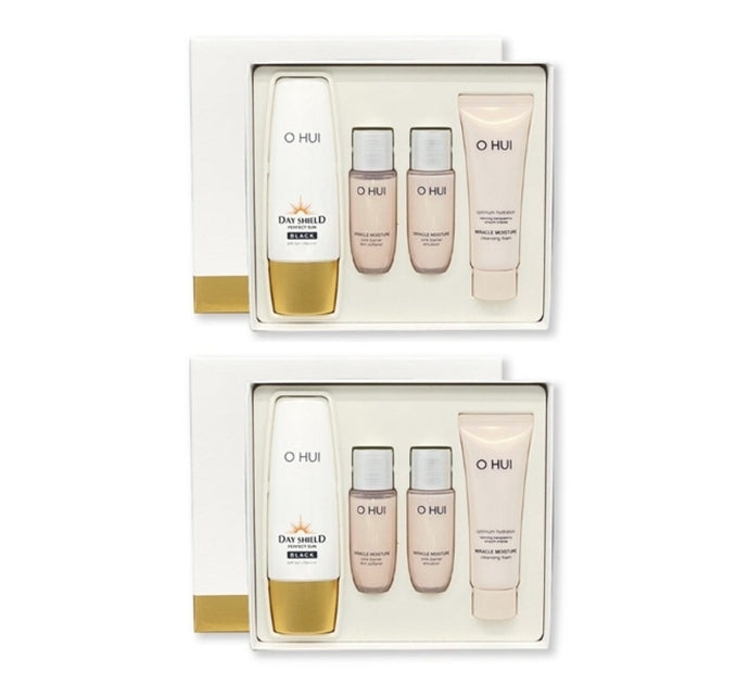 2 x O HUI Day Shield Perfect Sun Black SPF50+ PA++++ Set (4 Items) April 2025 from Korea by O HUI