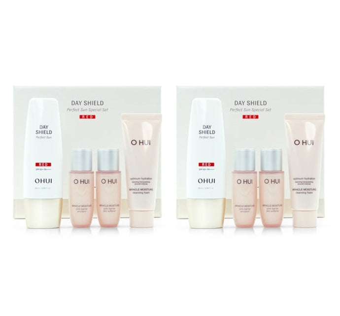 2 x O HUI Day Shield Perfect Sun Red Set (4 Items) May 2025 from Korea by O HUI