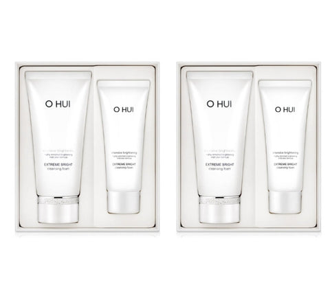 2 x O HUI Extreme White Bright Cleansing Foam July 2025 Set (2 Items) from Korea by O HUI