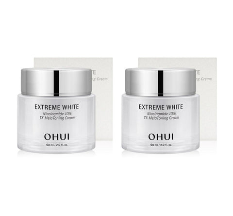 2 x O HUI Extreme White Niacinamide 10 TX Melatoning Ampoule 60ml Sep. 2025 from Korea
