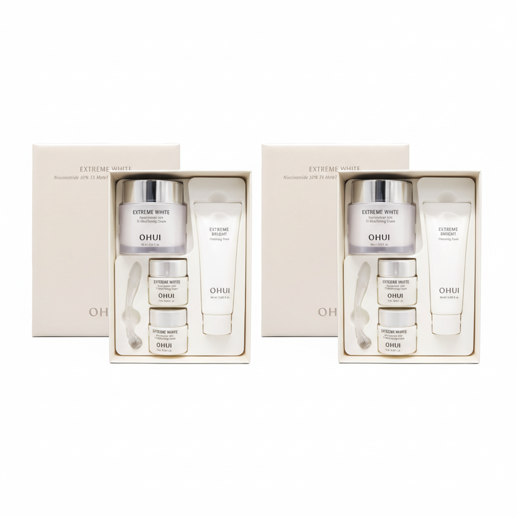 2 x O HUI Extreme White Niacinamide 10 TX Melatoning Cream Jan. 2026 Set (4 Items) from Korea