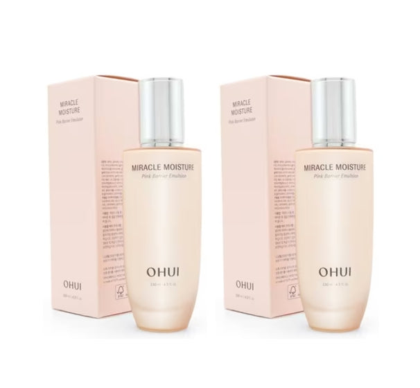 2 x O HUI Miracle Moisture Pink Barrier Emulsion 140ml from Korea