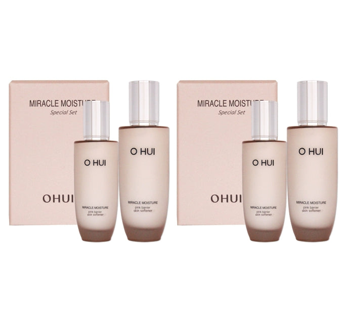 2 x OHUI Miracle Moisture Pink Barrier Skin Softener Aug. 2026 Set (2 Items) from Korea