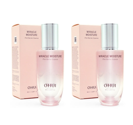 2 x O HUI Miracle Moisture Pink Essence 50ml Hydrating Ceramide Serum 50ml from Korea