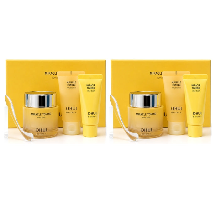 2 x OHUI Miracle Toning Glow Cream Aug. 2026 Set (3 Items) from Korea