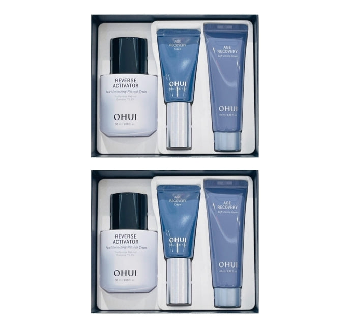 2 x O HUI Reverse Activator Pore Minimizing Retinol Cream Set (3 Items) May 2025 from Korea by O HUI