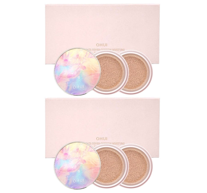2 x OHUI Ultimate Cover Cushion Moisture Flower Edition #1 Set (3 Items) May 2025 from Korea by O HUI