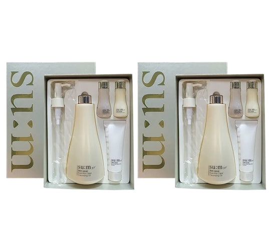 2 x Su:m37 Skin Saver Essential Clear Cleansing Oil Nov. 2025 Set (4 Items) from Korea