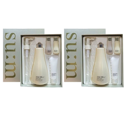 2 x Su:m37 Skin Saver Essential Clear Cleansing Oil Nov. 2025 Set (4 Items) from Korea
