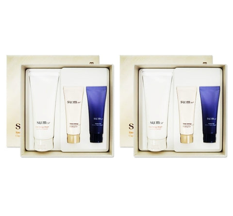 2 x Su:m37 Time Energy Bright Clay Pack Cleanser July 2025 Set (3 Items) from Korea by Su:m37