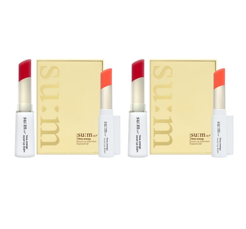 2 x Su:m37 Time Energy Moist Lip Balm Red Sep. 2025 Set (2 Items) from Korea
