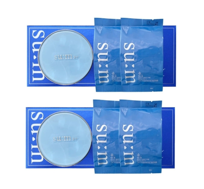 2 x Su:m37 Water-full Mesh Cushion Glow #1 April 2025 Set (3 Items) from Korea by Su:m37