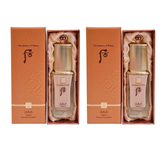 2 x The History of Whoo Cheongidan Hwahyun Radiant Essence Foundation #21 #23 40ml aus Korea
