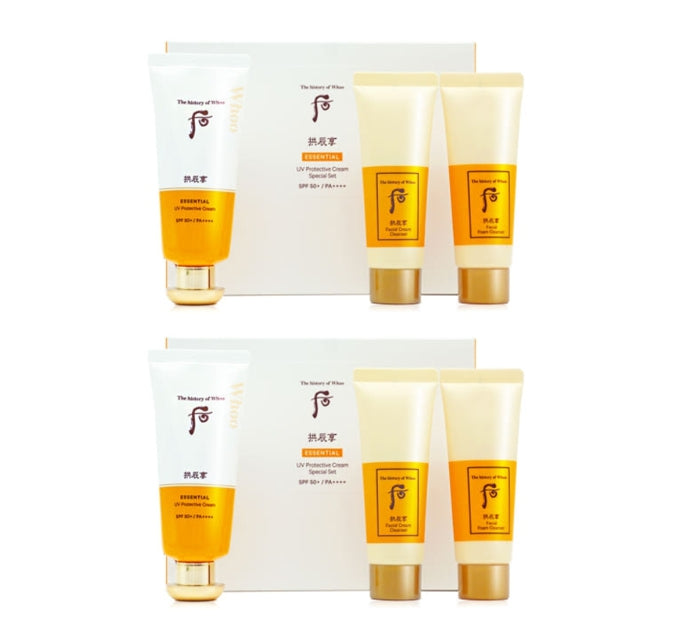 2 x The History of Whoo Gongjinhyang Jinhaeyoon Essential UV Protective Cream Set (3 Items) from Korea by The History of Whoo