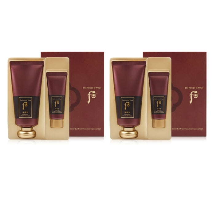 2 x The History of Whoo Jinyulhyang Essential Foam Cleanser April 2025 Set (2 Items) from Korea by The History of Whoo