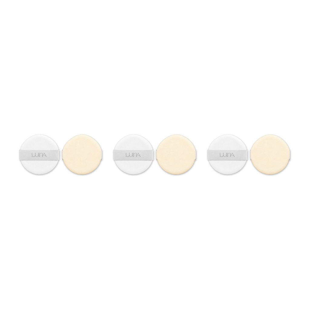 LUNA Blur Cover Cushion Puff single – 3 pack