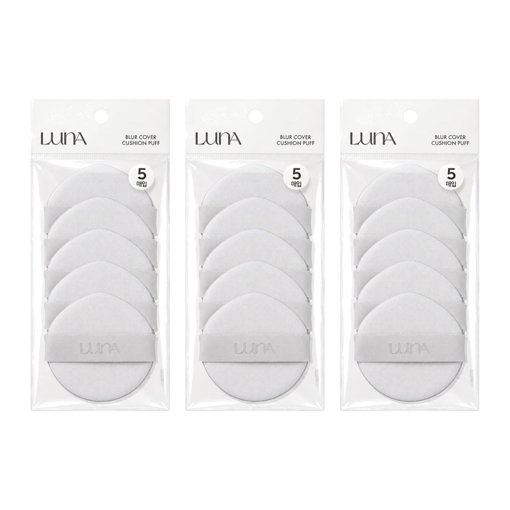 LUNA Blur Cover Cushion Puff 5 pcs pack – 3 pack
