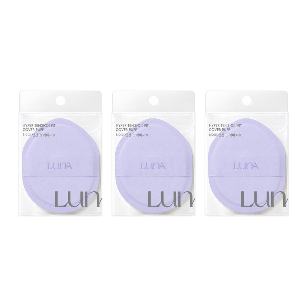 LUNA Hyper Tension-Fit Cover Puff 1 pc – 3 pack