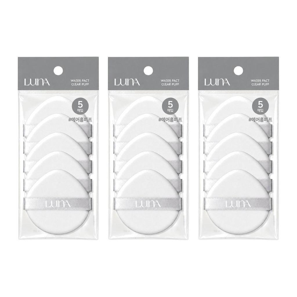 LUNA Water Pact Clear Puff 5 pcs pack – 3 pack