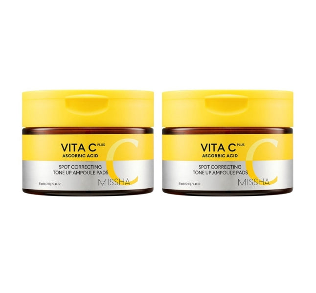 2 x MISSHA Vita C Plus Ascorbic Acid Spot Correcting Ampoule Pads 80ea from Korea by MISSHA