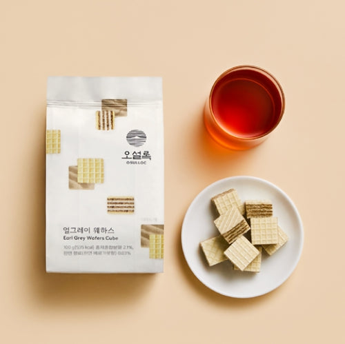 3 x OSULLOC Earl Grey Wafers Cube(Cookies), 1 Pack 100g from Korea by OSULLOC