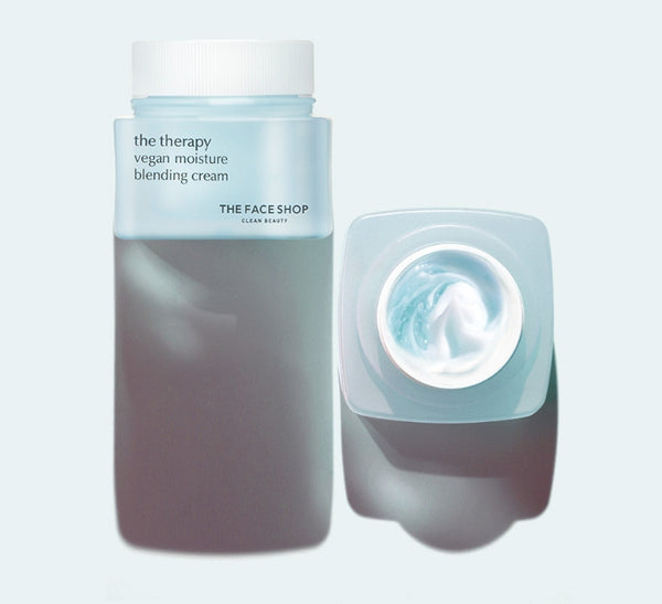THE FACE SHOP The Therapy Vegan Moisture Blending Cream Special Set (4 Items) from Korea