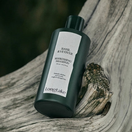 LONGTAKE Basil & Vetiver Refreshing Shampoo 300ml from Korea by Longtake