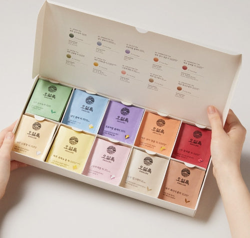 OSULLOC Premium Tea Collection Gift Set, 40 Count (4 x 10 Flavors), from Korea_KT