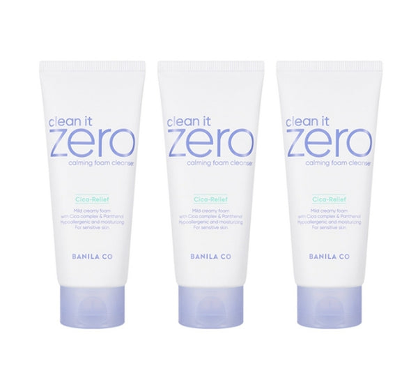 3 x BANILA CO Clean it Zero Calming Cleansing Foam 150ml from Korea by BANILA CO