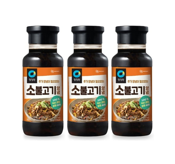 3 x Chungjungone Myeongga Beef Bulgogi Sauce 500g, Authentic Korean BBQ Marinade from Korea