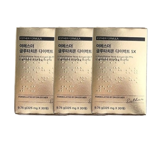 3 x ESTHER FORMULA Glutathione Direct Film 5X , 30 Sheets from Korea