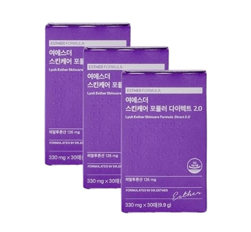 3 x ESTHER FORMULA Skincare Formula Direct 2.0, 30 Sheets from Korea
