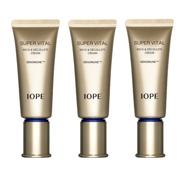 3 x IOPE Super Vital Neck & Decollete Cream 40ml + Samples(2 Items) from Korea