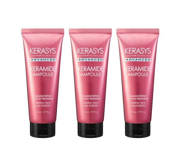 3 x Kerasys Advanced Keramide Ampoule Damage Repair Leave In Treatment 230ml from Korea by Kerasys