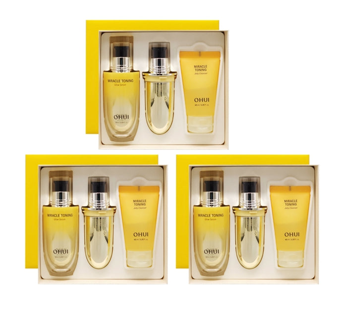 3 x OHUI Miracle Toning Glow Serum Aug. 2026 Set (3 Items) from Korea