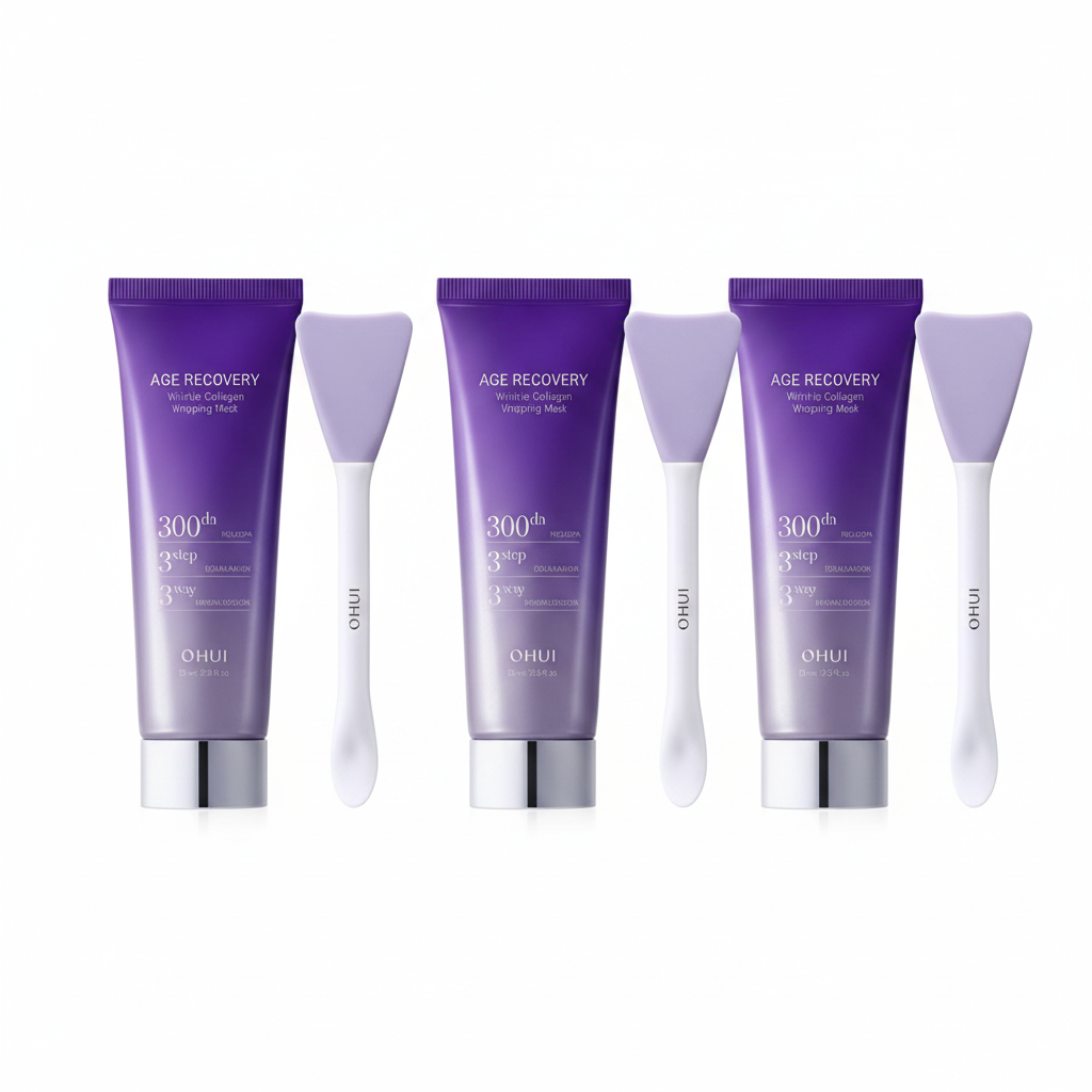 3 x O HUI Age Recovery Collagen Wrapping Mask 70 ml May 2026 from Korea