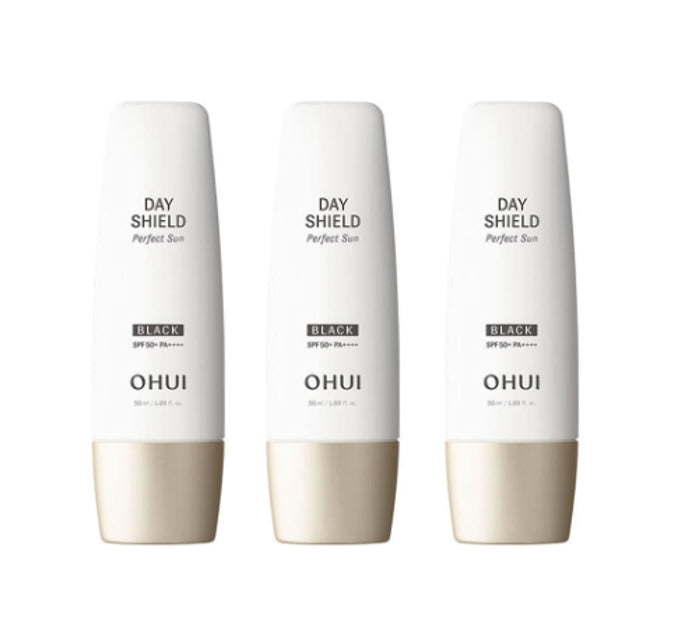 3 x O HUI Day Shield Perfect Sun Black SPF50+, PA++++ 50ml from Korea