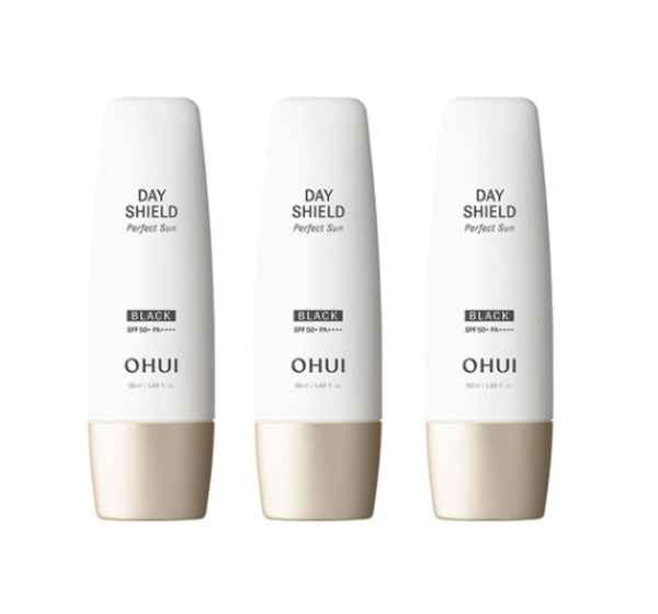3 x O HUI Day Shield Perfect Sun Black SPF50+, PA++++ 50ml from Korea