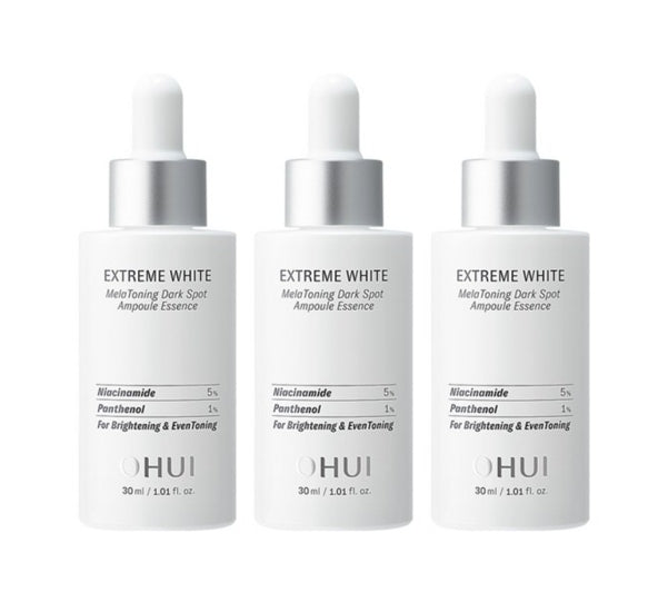 3 x O HUI Extreme White Melatoning Dark Spot Ampoule Essence 30ml from Korea