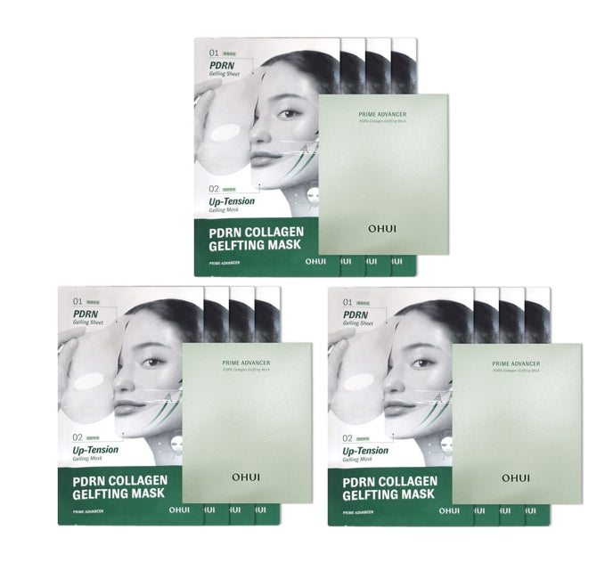 3 x O HUI Prime Advancer PDRN Collagen Gel Lifting Mask – 4 Sheets from Korea