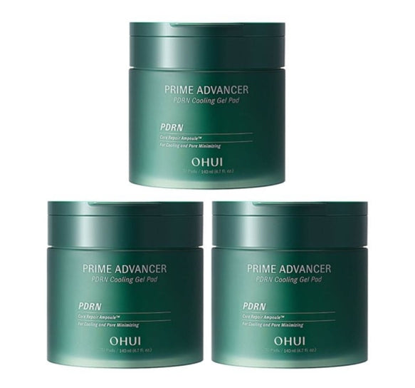 3 x O HUI Prime Advancer PDRN Cooling Gel Pad (70 Pads) from Korea