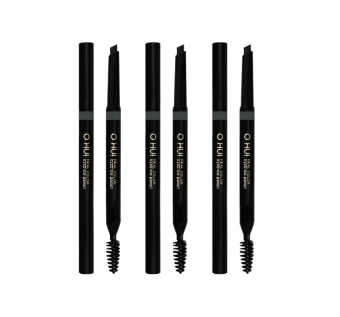 3 x O HUI Real Color Eyebrow Pencil 0.36g #1 #2 from Korea