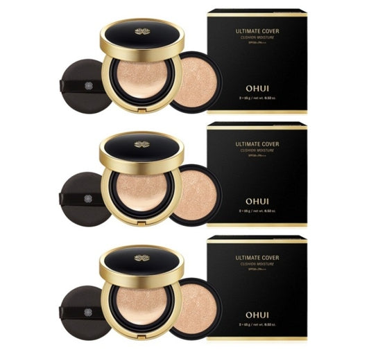 3 x O HUI Ultimate Cover Cushion Moisture 15g x 2, #1 #2 from Korea