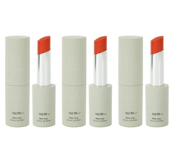 3 x Su:m37 Skin-stay Glossy Lip Balm 4.2g, 3 Colours from Korea