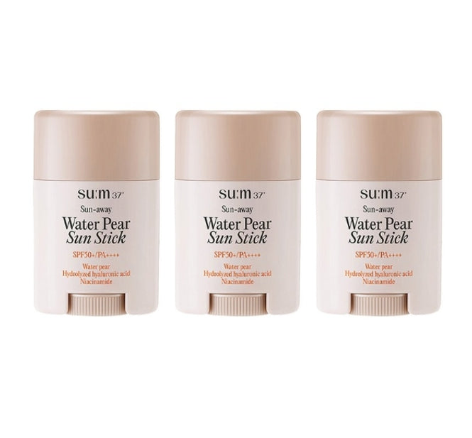3 x Su:m37 Sun-away Water Pear Sun Stick 14g, SPF50+ PA++++ from Korea