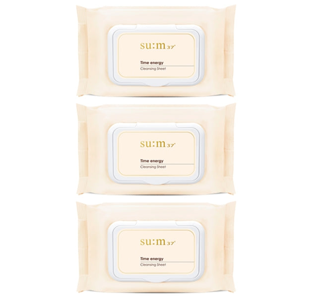 3 x Su:m37 Time Energy Cleansing Sheet, 50 Sheets from Korea