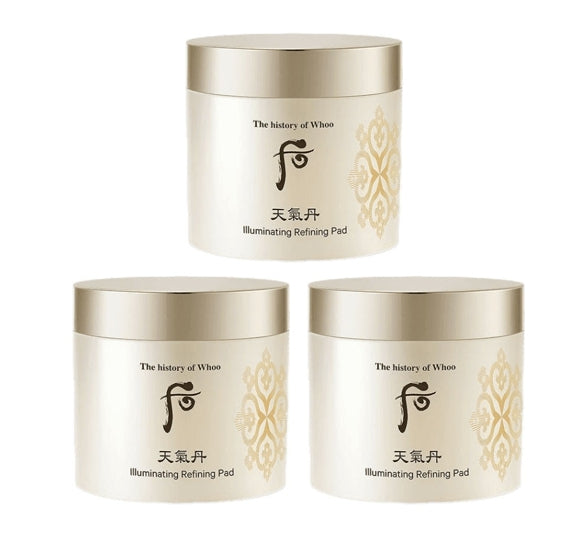 3 x The History of Whoo Cheongidan Hwahyun Illuminating Refining Pad 160ml (60 Pads) from Korea