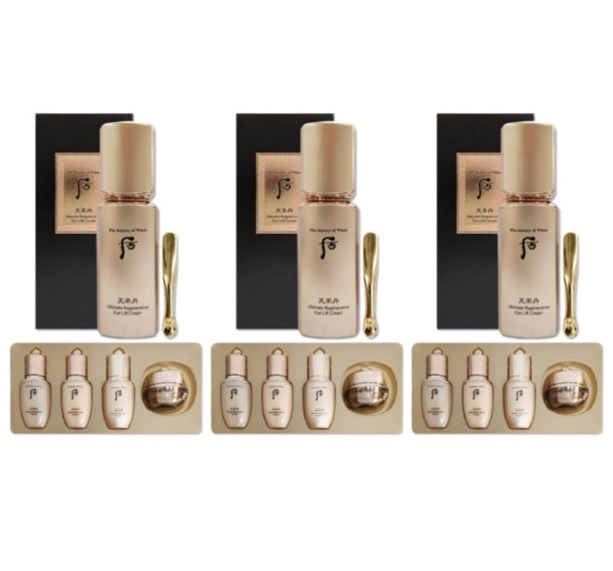 3 x The History of Whoo Cheonyuldan Hwayul Ultimate Regenerating Eye Lift Cream May 2026 Set (5 Items) from Korea