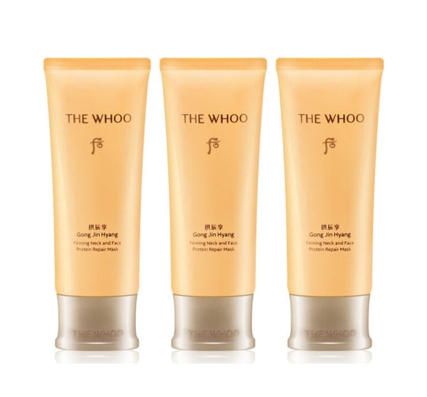 3 x The History of Whoo Gongjinhyang Neck & Face Protein Repair Mask 100ml from Korea