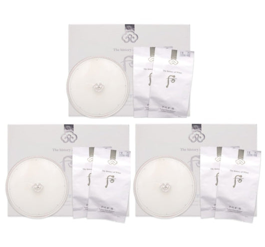 3 x The history of whoo Gongjinhyang:Seol Radiant White Moisture Cushion Foundation #21 May 2026 Set (3 Items) from Korea